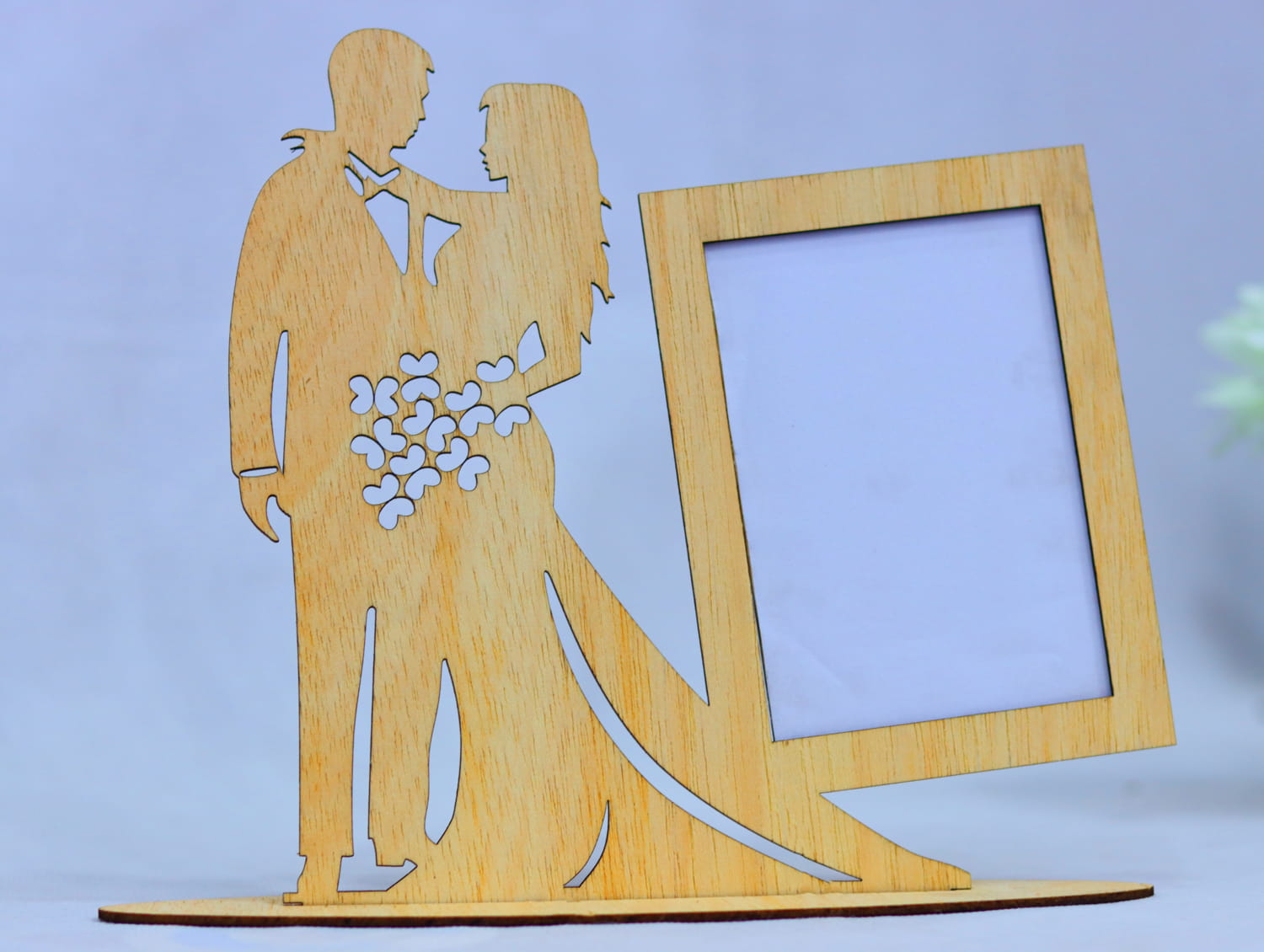 Laser Cut Wedding Photo Frame 3mm Free Vector