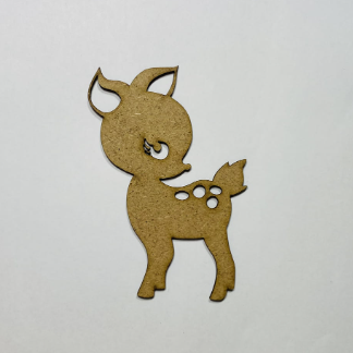 Laser Cut Wood Baby Deer Cutout For Crafts Free Vector