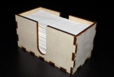 Laser Cut Wooden Tissue Box DXF File