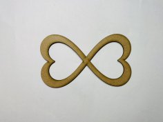 Laser Cut Unfinished Wooden Infinity Heart Cutout Free Vector