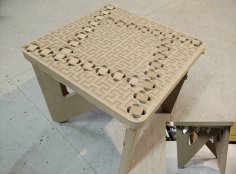 Binary tree foot stool DXF File