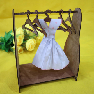 Laser Cut Barbie Doll Clothes Rack 3mm Free Vector