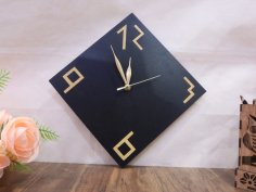 Laser Cut Minimalist Modern Wall Clock Free Vector