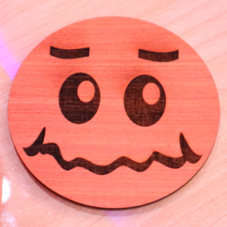 Laser Cut Smiley Face Coaster Free Vector