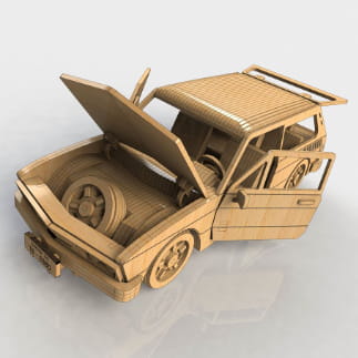 Laser Cut Volkswagen Brasilia DXF File