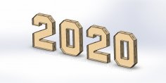 Laser Cut Nouvel An 2020