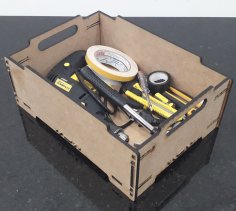 Lazer Kesim Ahşap İstiflenebilir Kutu 4mm