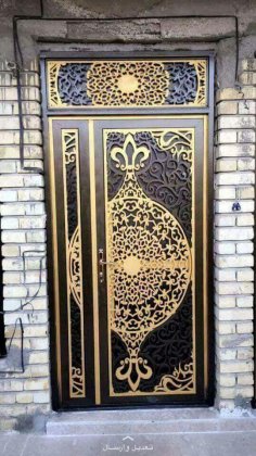 Diseño decorativo de una sola puerta