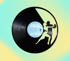 Lasergeschnittene Tanzpaar-Vinyluhr