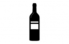 زجاجة النبيذ ملف dxf