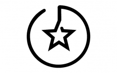 Fichier dxf étoile de marque