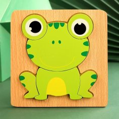 Laser Cut Montessori 3D Wooden Puzzle