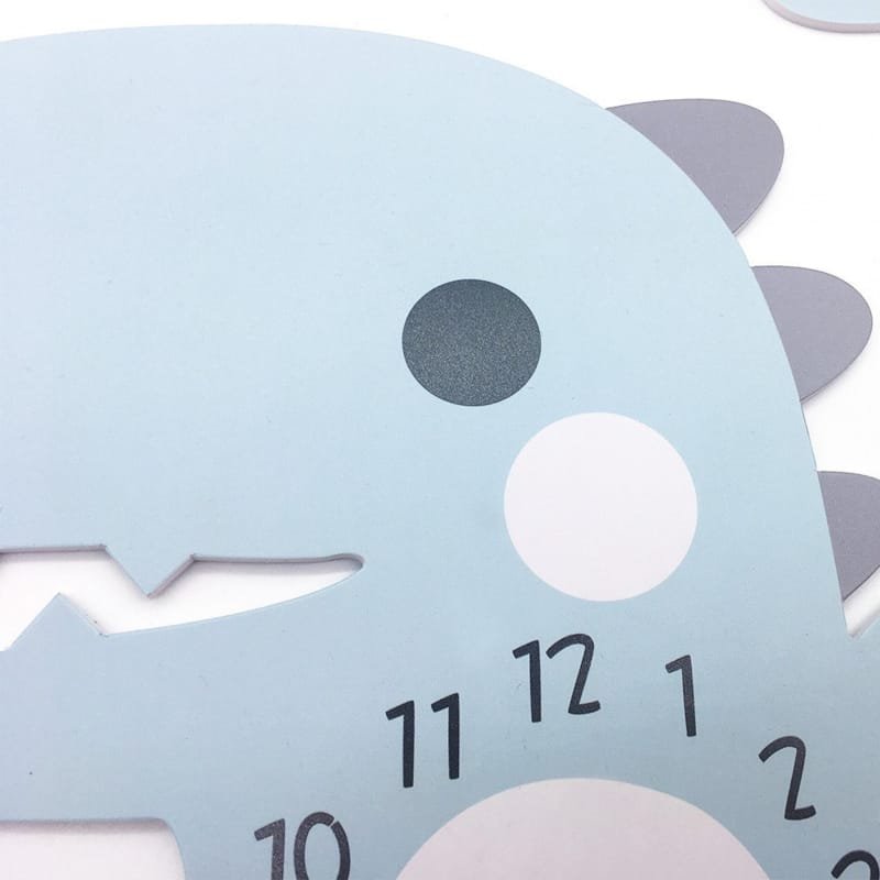 Laser Cut Dinosaur Kids Room Wall Clock Cute Wall Clock