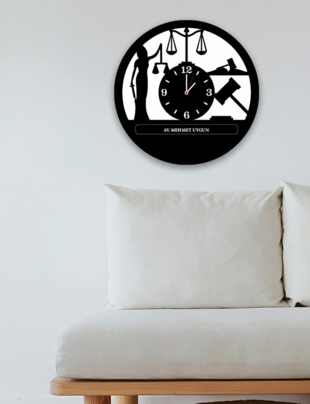 Laser Cut Personalized Lawyer Wall Clock