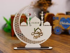 Laser Cut Ramadan Kareem Crescent Moon Table Decor