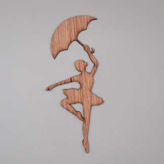 Laser Cut Dancing Girl Shape Unfinished Wood Cut Out Craft Free Vector