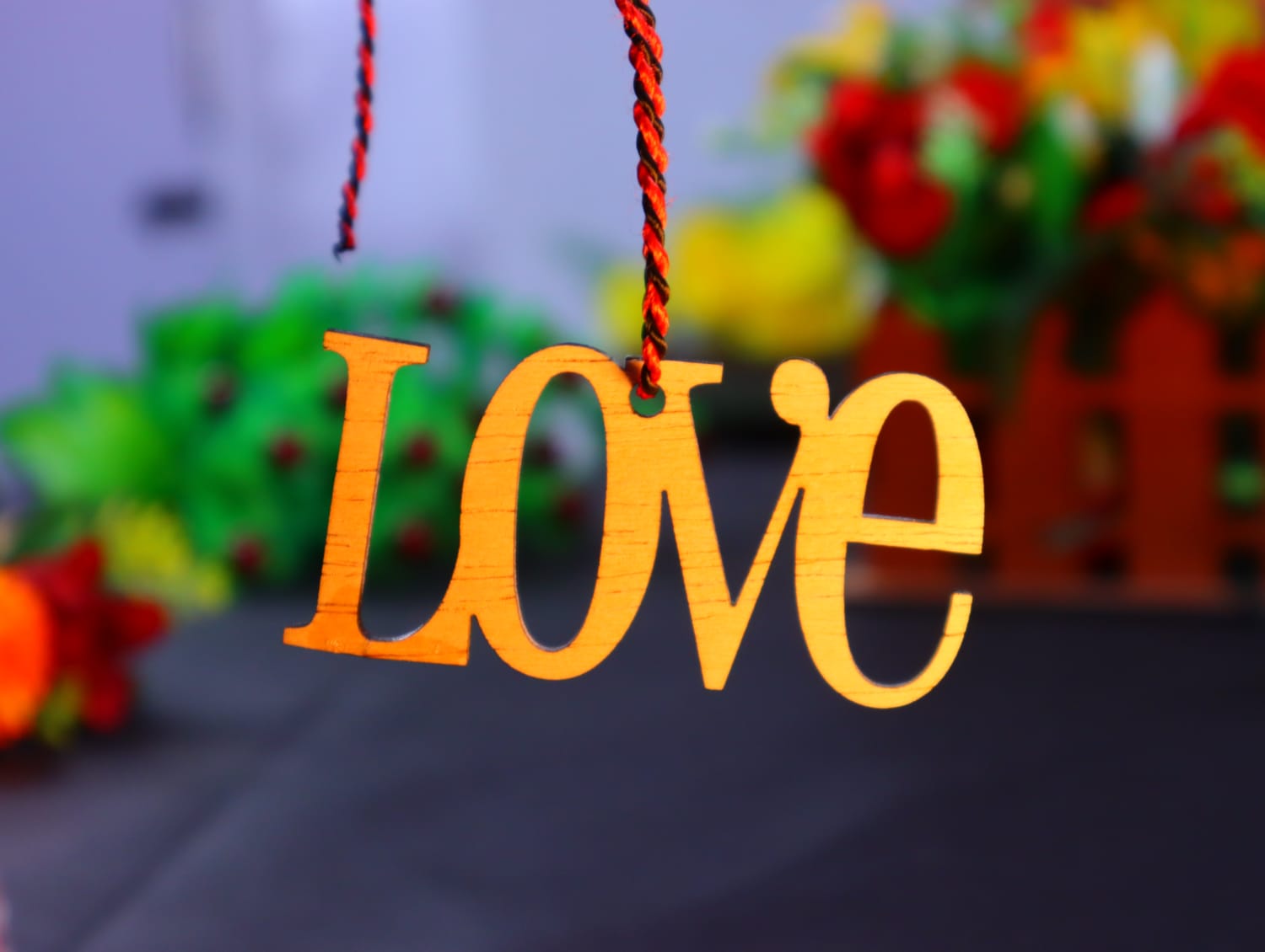 Laser Cut Love Word Ornament Free Vector