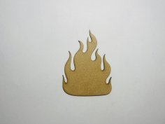 Laser Cut Flame Fire Wood Cutout Unfinished Wood Craft Blank Free Vector