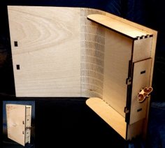 صندوق كتاب مقصوص بالليزر