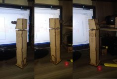 Holzspielzeug-Flugabwehrturm-Laserschnitt-Vorlage