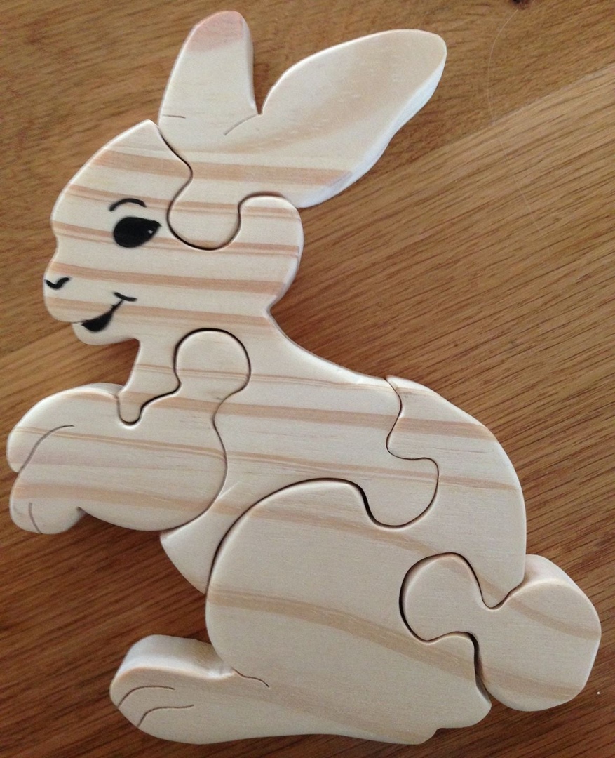 Câu đố ghép hình con thỏ cho trẻ em Kế hoạch Laser CNC