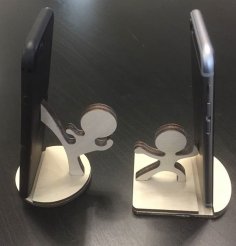 Laser Cut Karate Phone Stand Free Vector