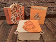 Laser Cut International Women’s Day 8 March Gift Boxes Free Vector