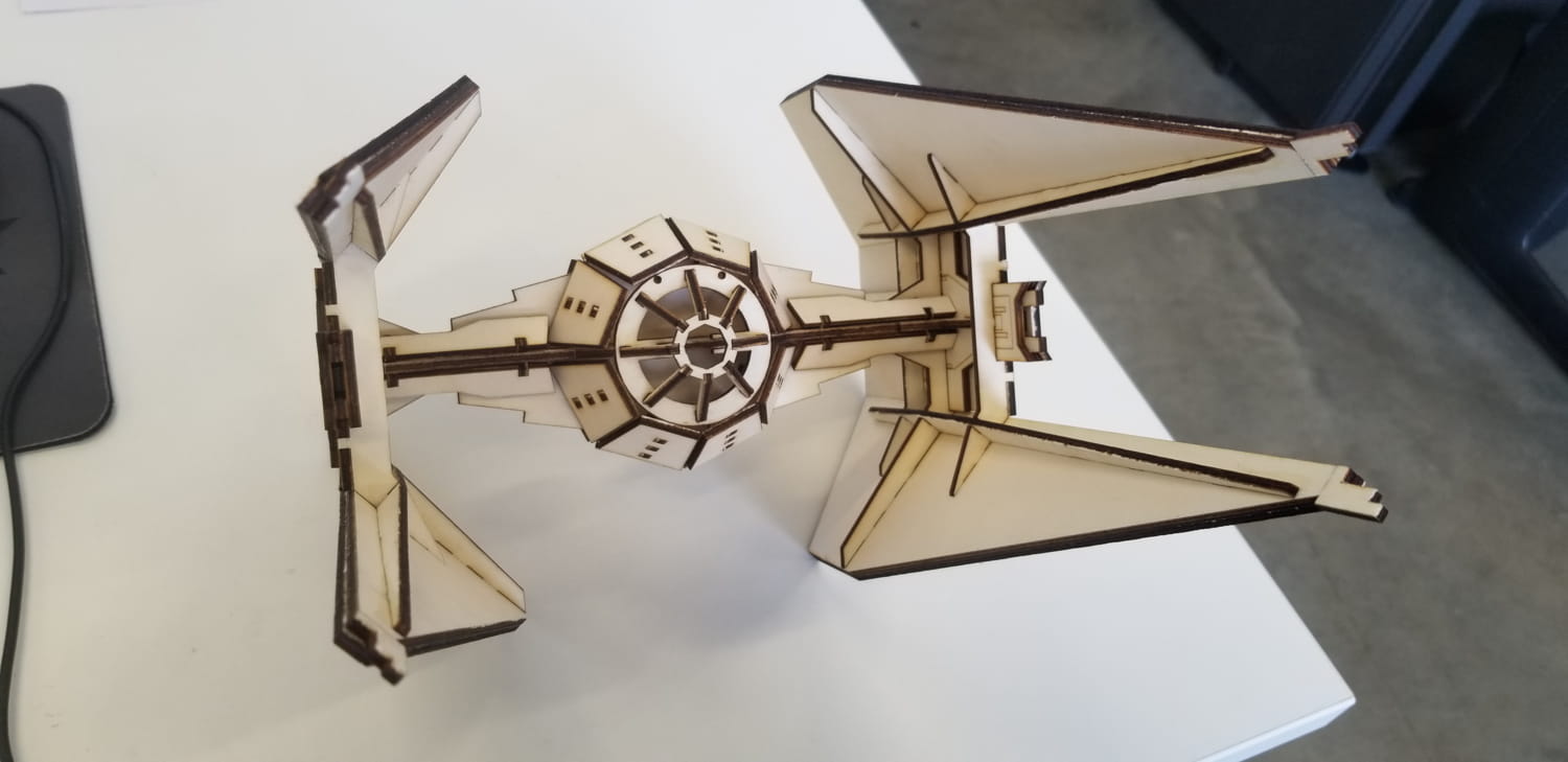 Laser Cut Star Wars TIE Interceptor DXF File