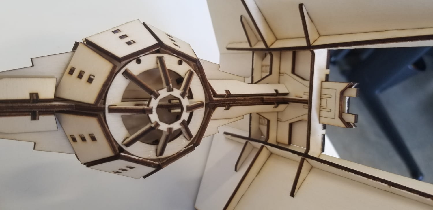 Laser Cut Star Wars TIE Interceptor DXF File