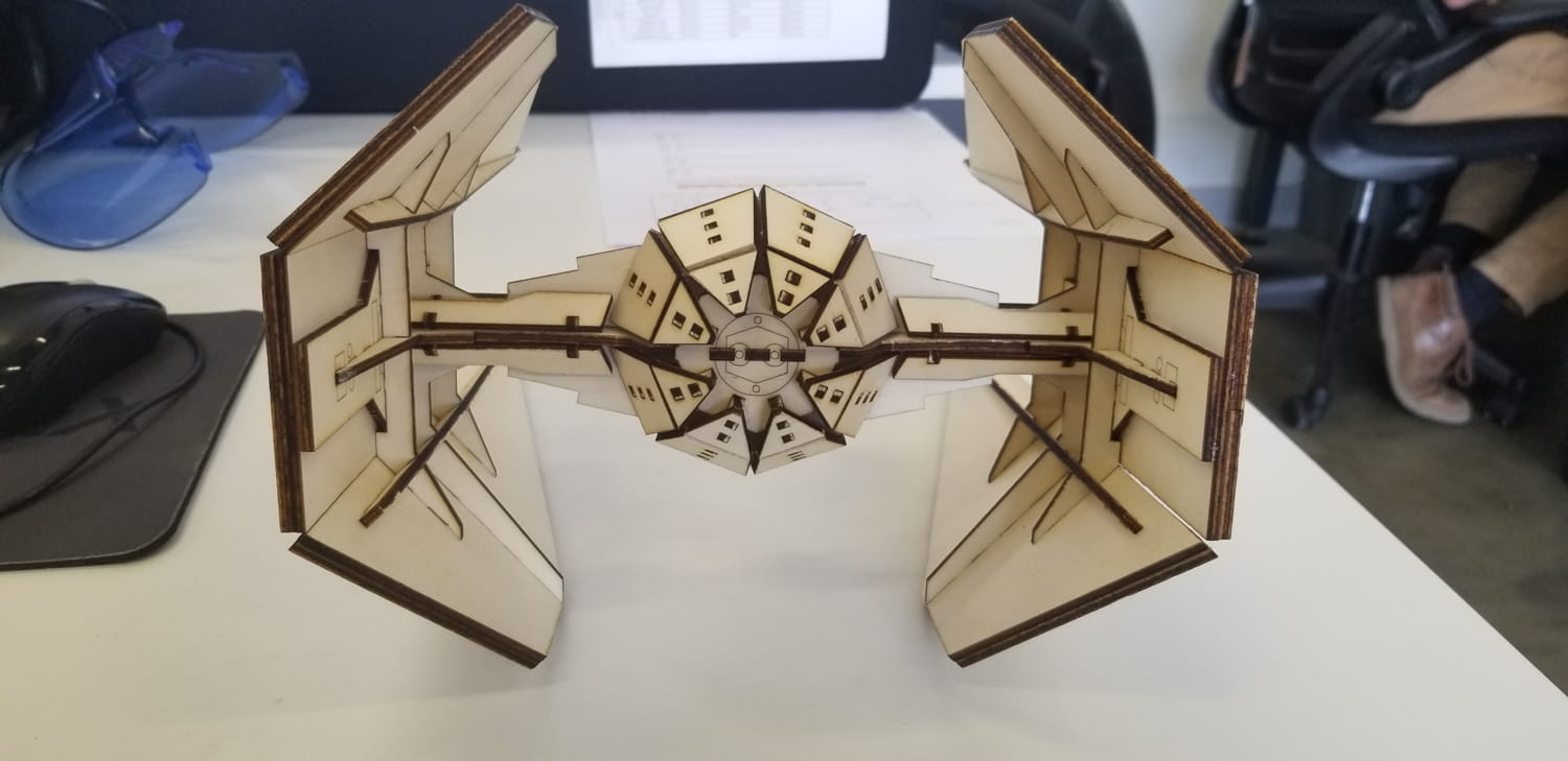 Laser Cut Star Wars TIE Interceptor DXF File