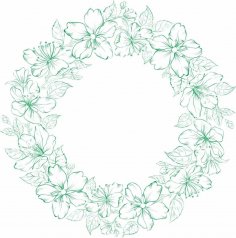 Spring Floral Wreath Free Vector