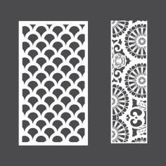 Decorative Patterns With Floral Motifs Free Vector