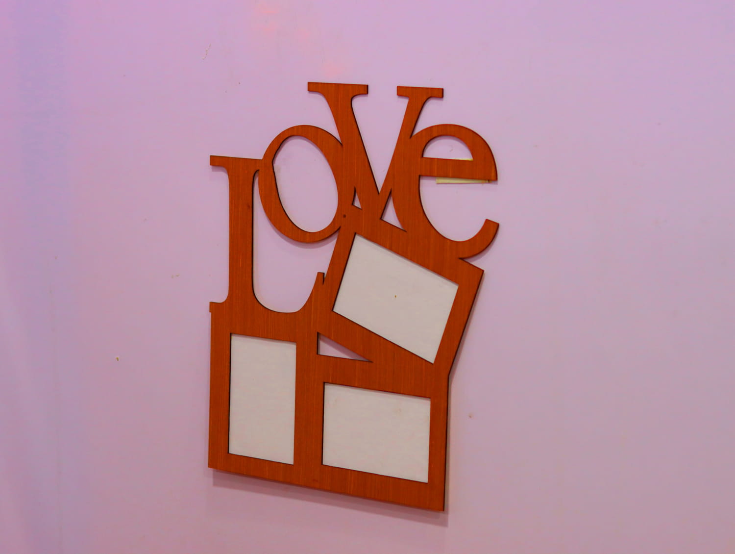 Laser Cut Love Photo Frame Wall Decor Free Vector