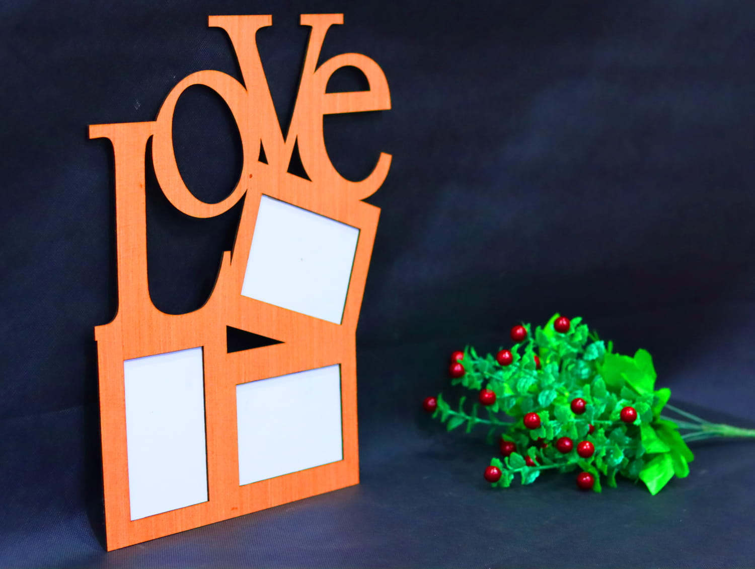 Laser Cut Love Photo Frame Wall Decor Free Vector