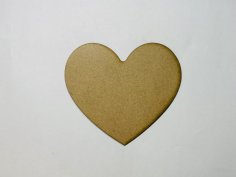 Laser Cut Unfinished Wooden Heart Cutout Free Vector