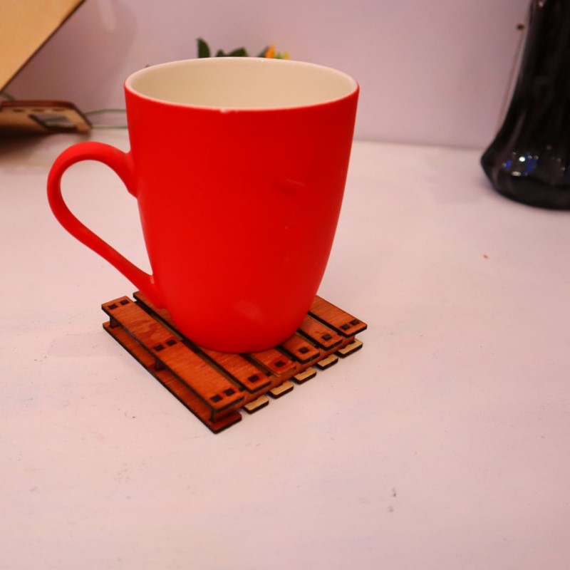 Laser Cut Wooden Mini Pallet Coasters 4mm Free Vector