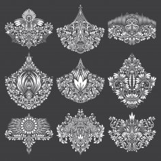 Gorgeous Ornamental Elements Free Vector