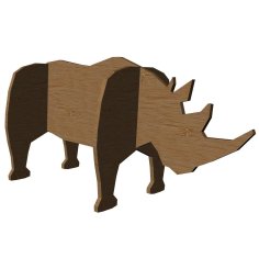 Laser Cut Rhinoceros SVG File