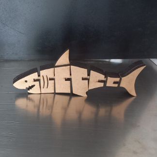 Laser Cut Shark Bendable Wooden Animal Toys Free Vector