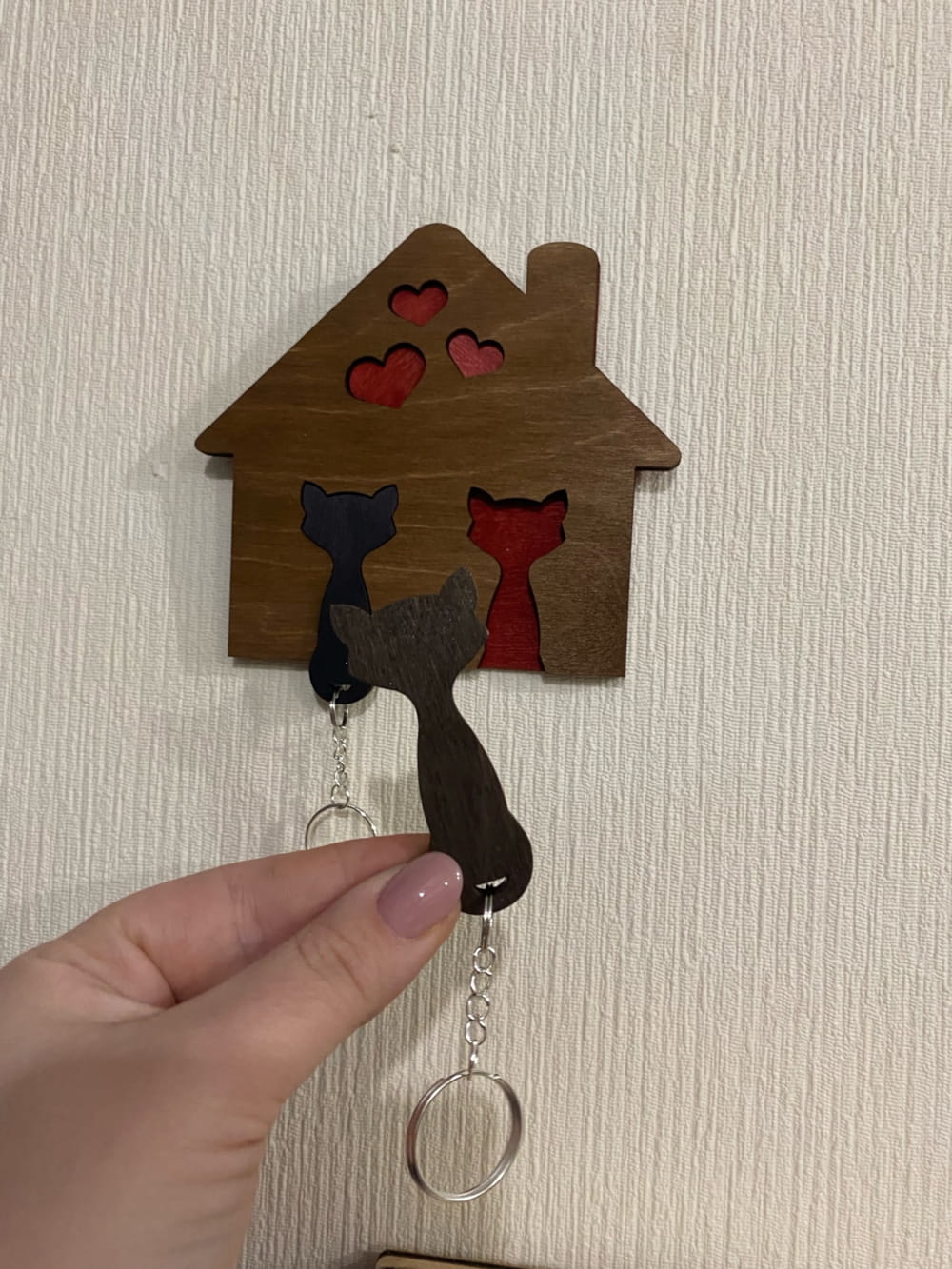 Laser Cut Cat Key Holder Free Vector