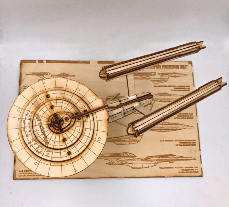 Laser Cut USS Enterprise DXF File