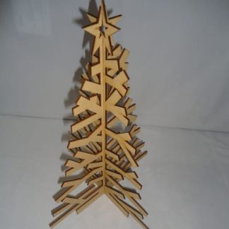 Laser Cut Wooden Christmas Tree Free Vector
