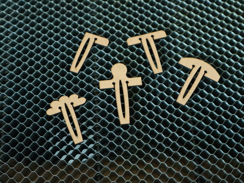 Laser Cut Honeycomb Pin Set Crumb Tray Pins Different Sizes for Glowforge Free Vector