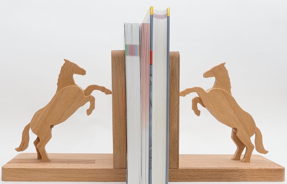 Laser Cut Horse Bookends DXF File
