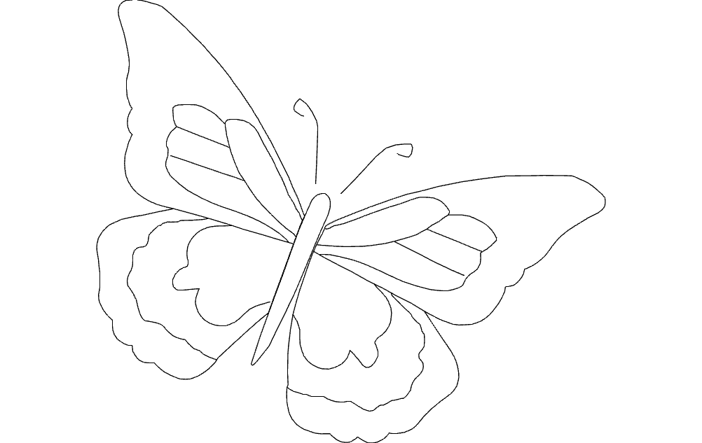 dxf файл бабочки