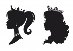 Princess Stencil Silhouettes