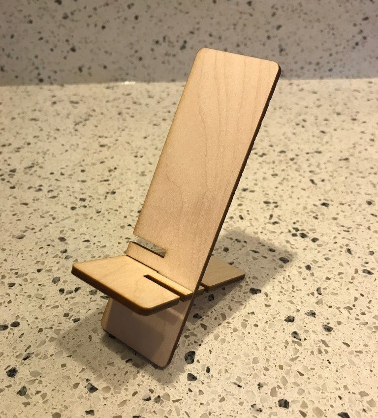 Laser Cut Adjustable Phone Holder 3mm DXF File