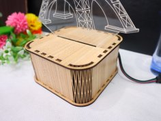 Laser Cut Acrylic Lamp Base 3mm Free Vector