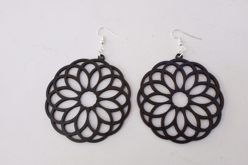 Laser Cut Mandala Earrings DXF File