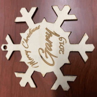Laser Cut Personalized Snowflake Ornament Free Vector